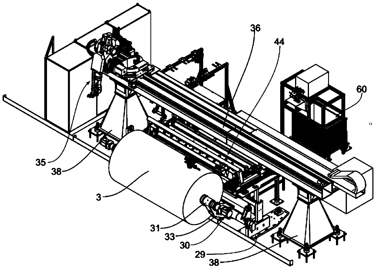 Material roller preparation arrangement