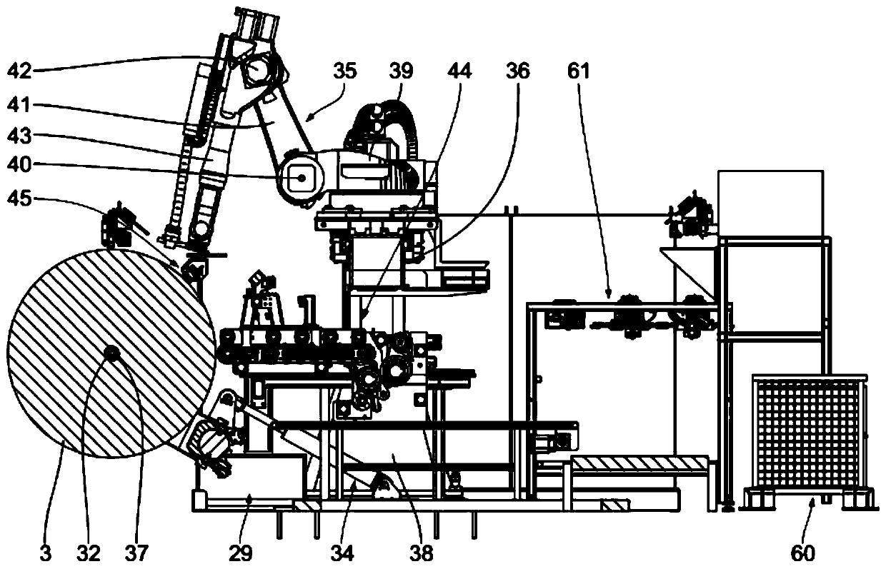 Material roller preparation arrangement