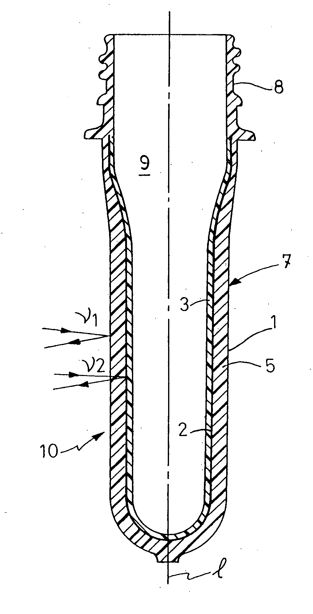 Preform and Container for Radiosensitive Products and Method for the Manufacturing Thereof