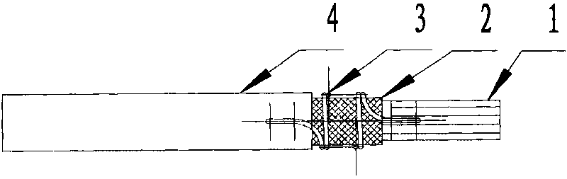 Method for connecting cable shielding layer with metal terminal shell