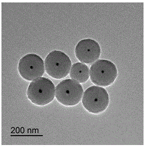 Preparation method of gold/nitrogen-doped hollow carbon nanosphere core-shell material