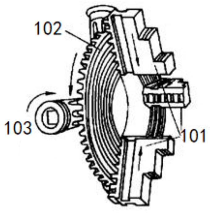 Centering adjustment method and system for clamping jaw type chuck