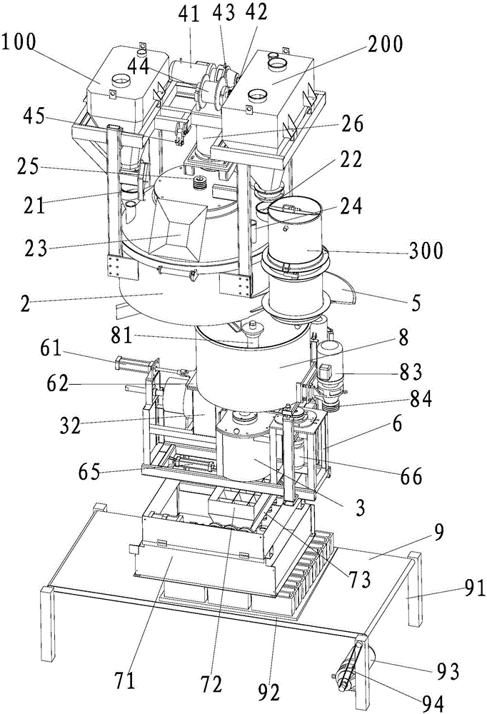 Automatic filling line for foam cement