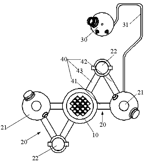 Compact small reactor-loop main equipment structure connected by short pipes