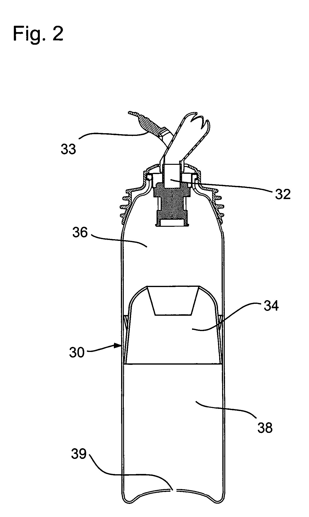 Frozen aerated product in a container and a valve for dispensing such