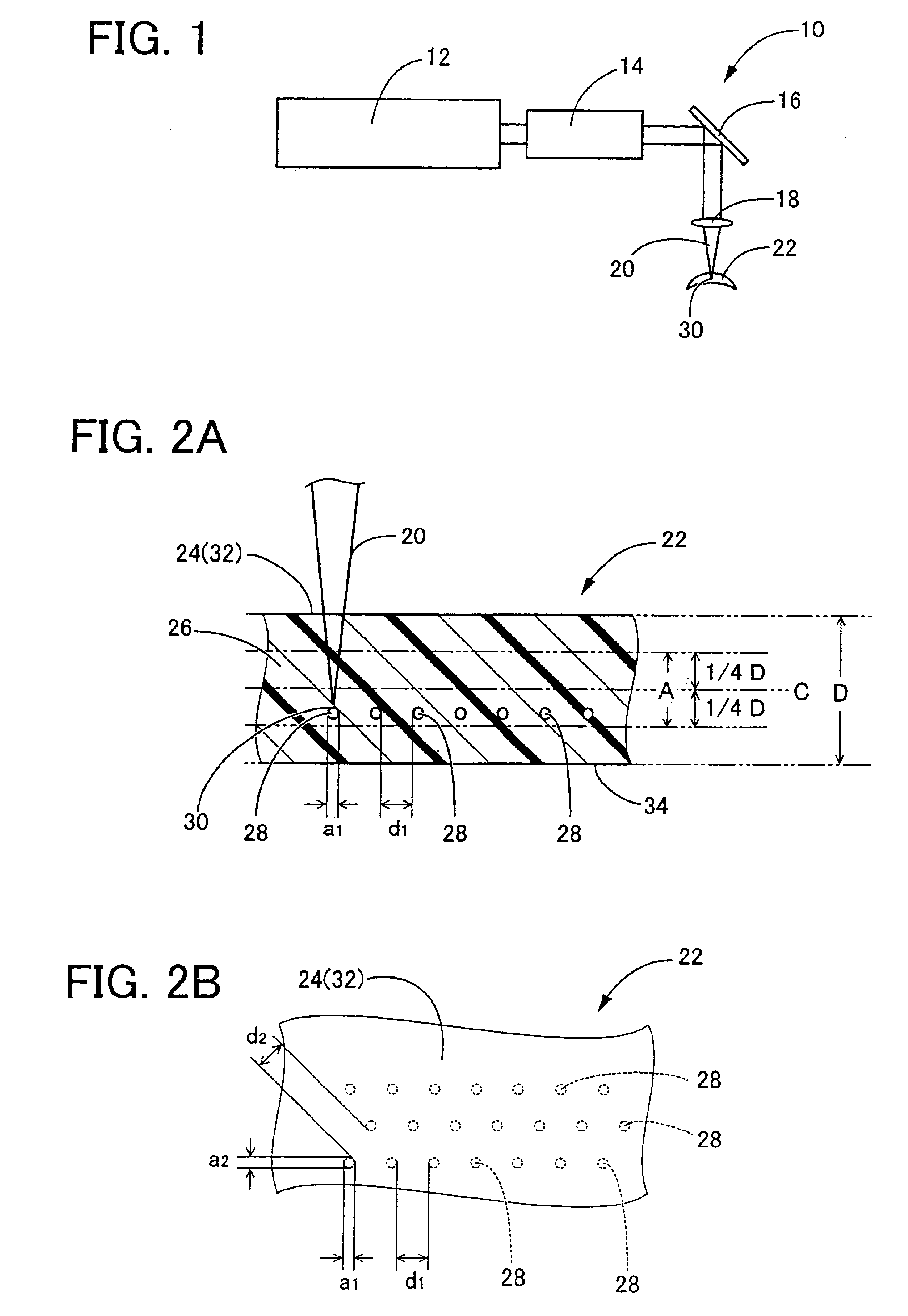 Method of marking ophhalmic lens by using laser radiation of femtosecond pulse width