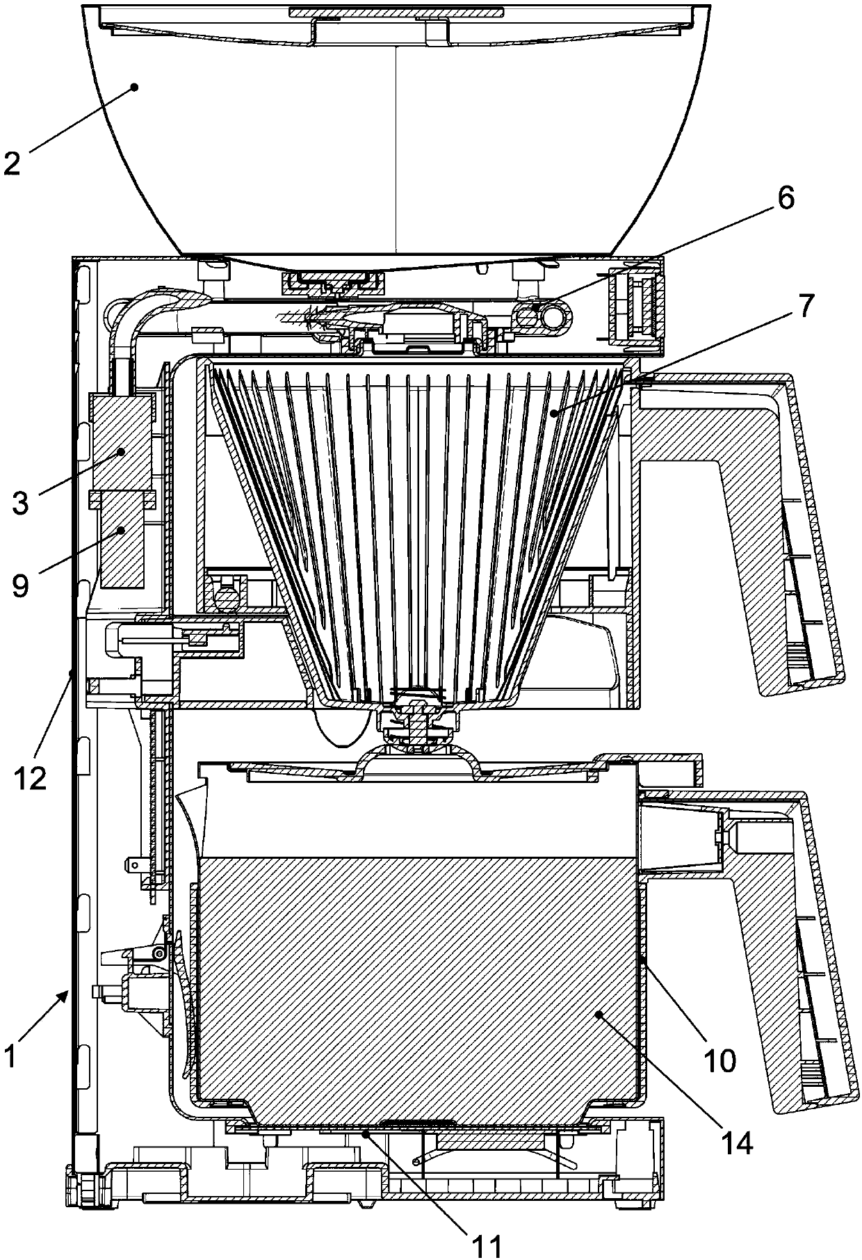 Method and device for providing hot drink