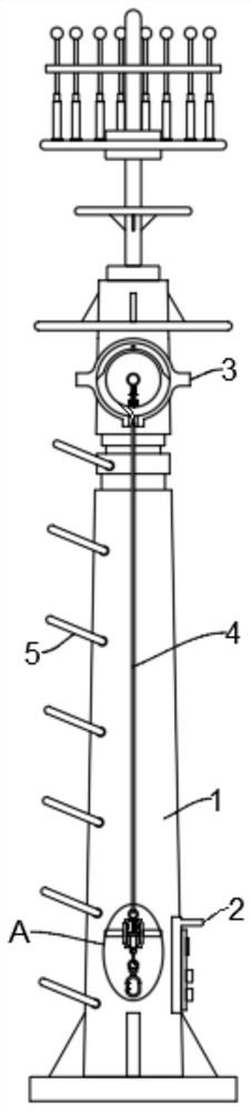 Communication tower with anti-falling device