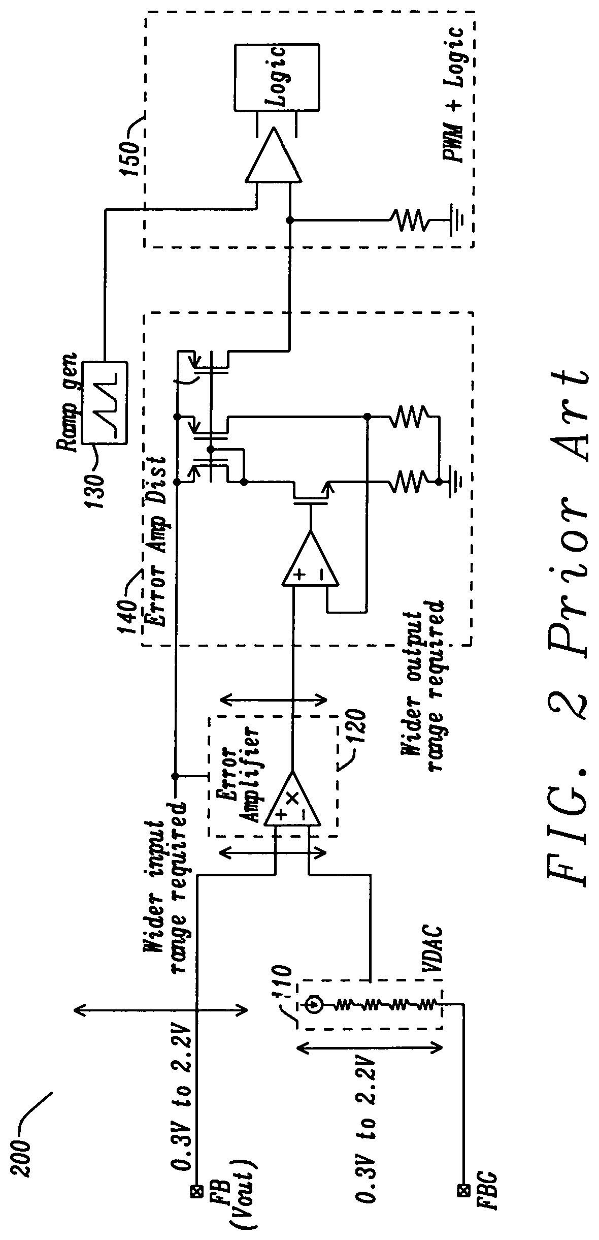Feedback voltage DC level cancelling for configurable output DC-DC switching converters