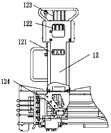 Four-position linkage operating system for truck with crane