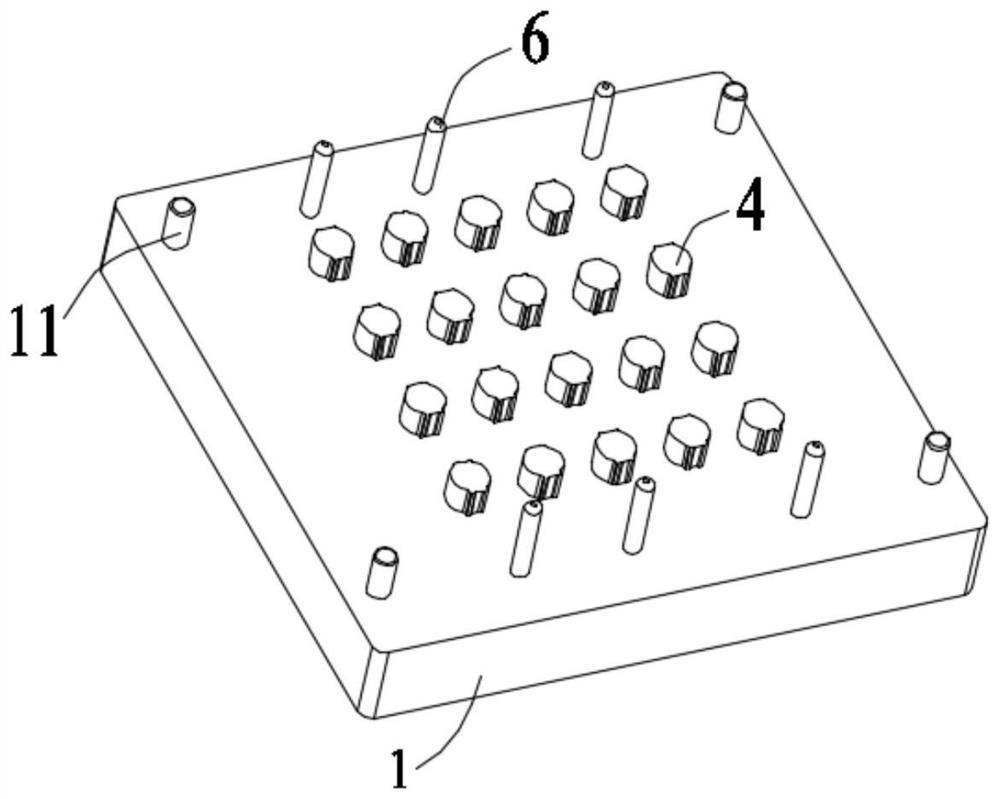 Sleeving and pasting jig for precise plastic part