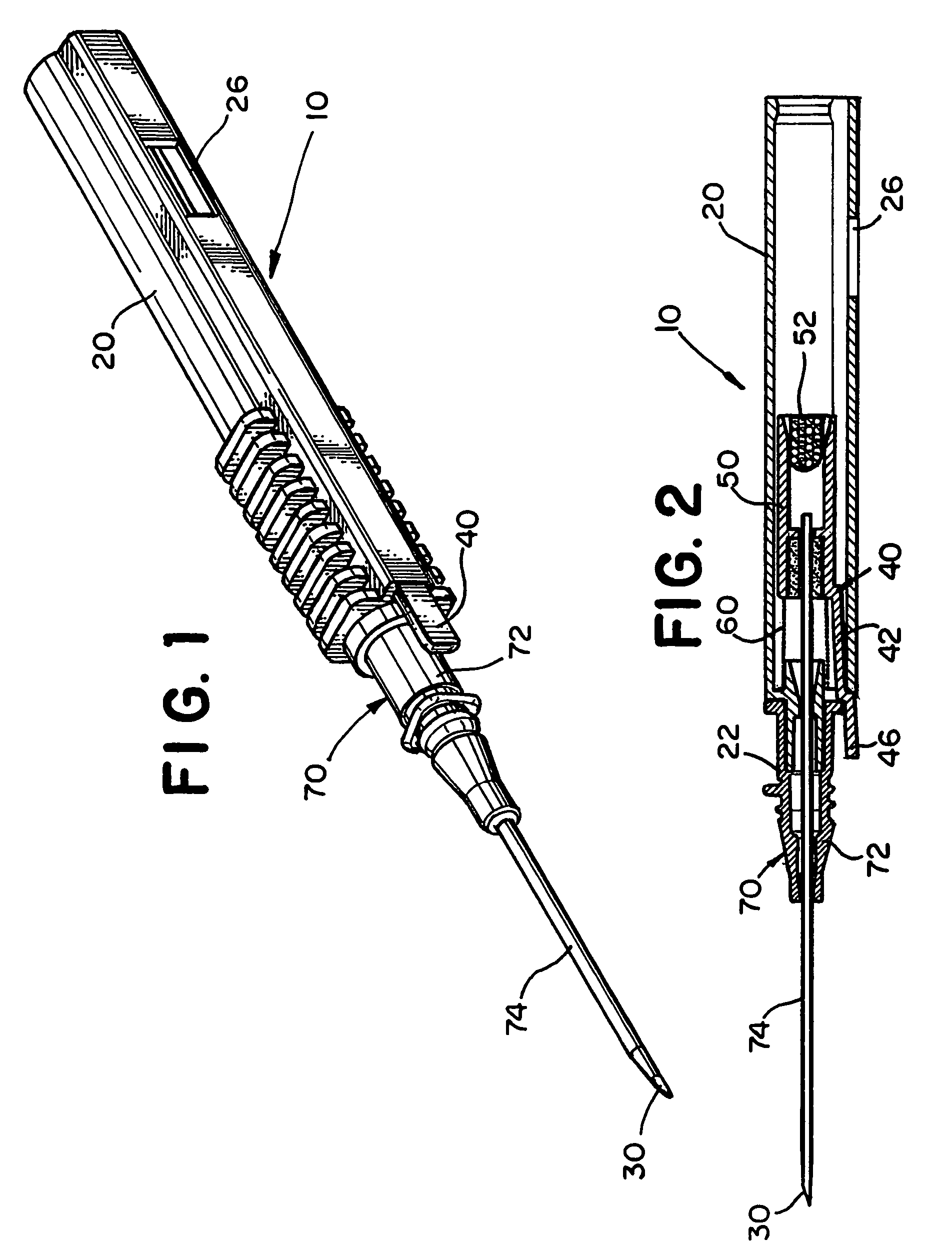 Retractable needle medical device