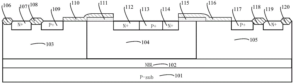 High-voltage ESD protection device with small hysteresis window