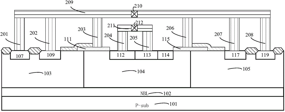 High-voltage ESD protection device with small hysteresis window