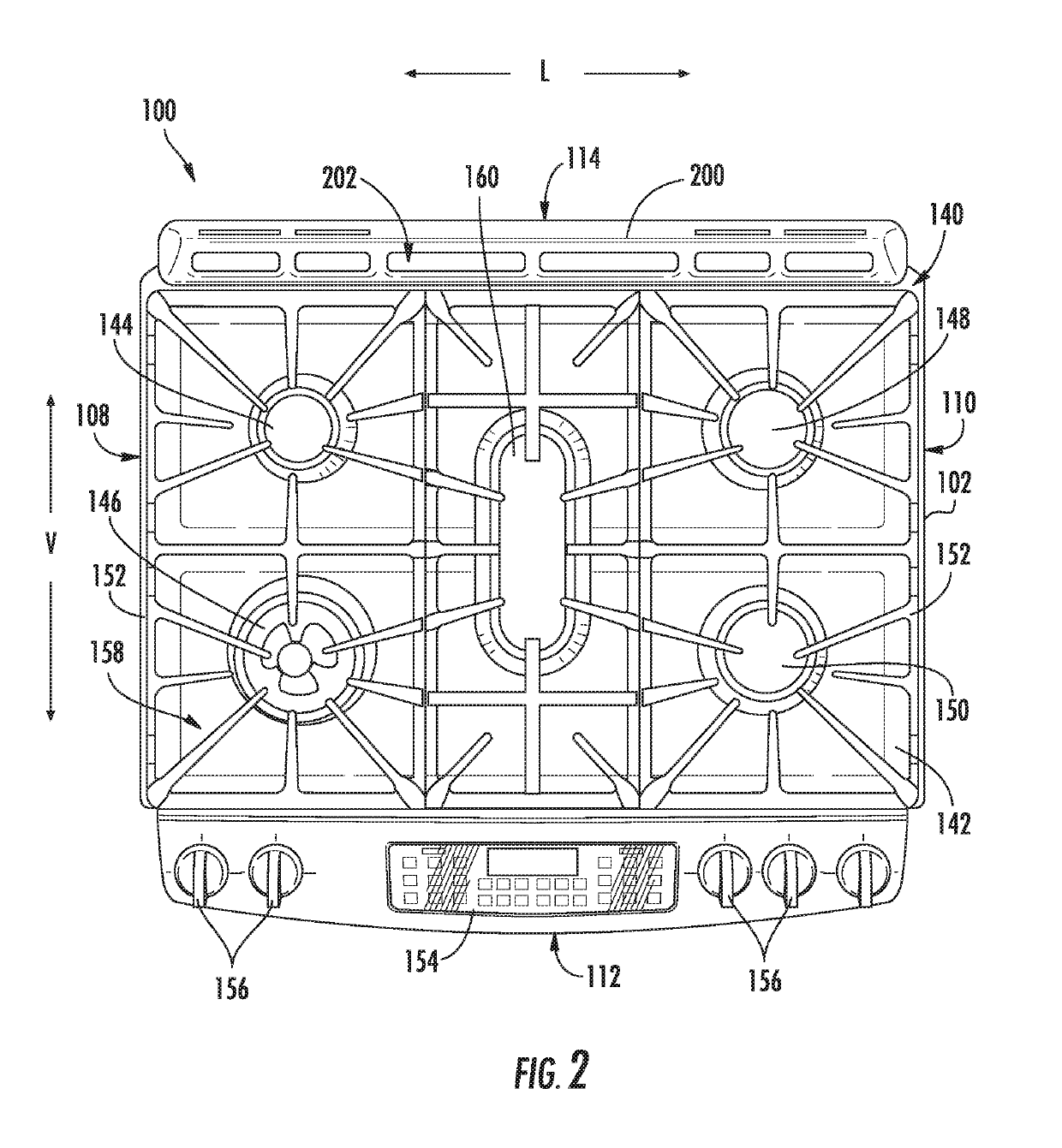 Oven appliance with spill control and heat regulating features