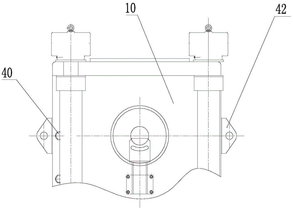 Shearing machine and locating device of bearing panel thereof