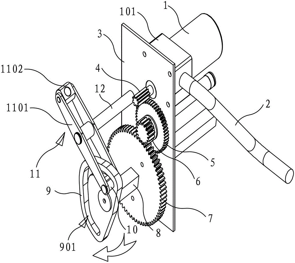 Cam operating mechanism with self-locking stations and operating method thereof