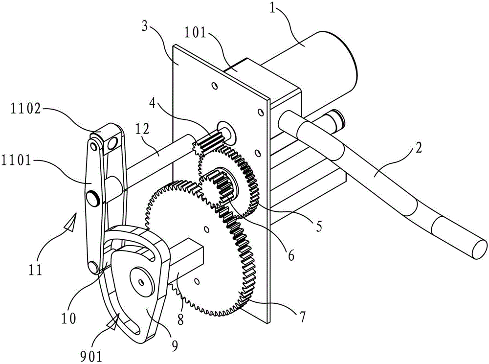 Cam operating mechanism with self-locking stations and operating method thereof