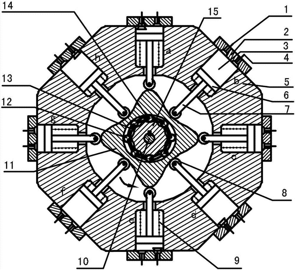 Two-phase inner cam type swinging transmission internal combustion engine