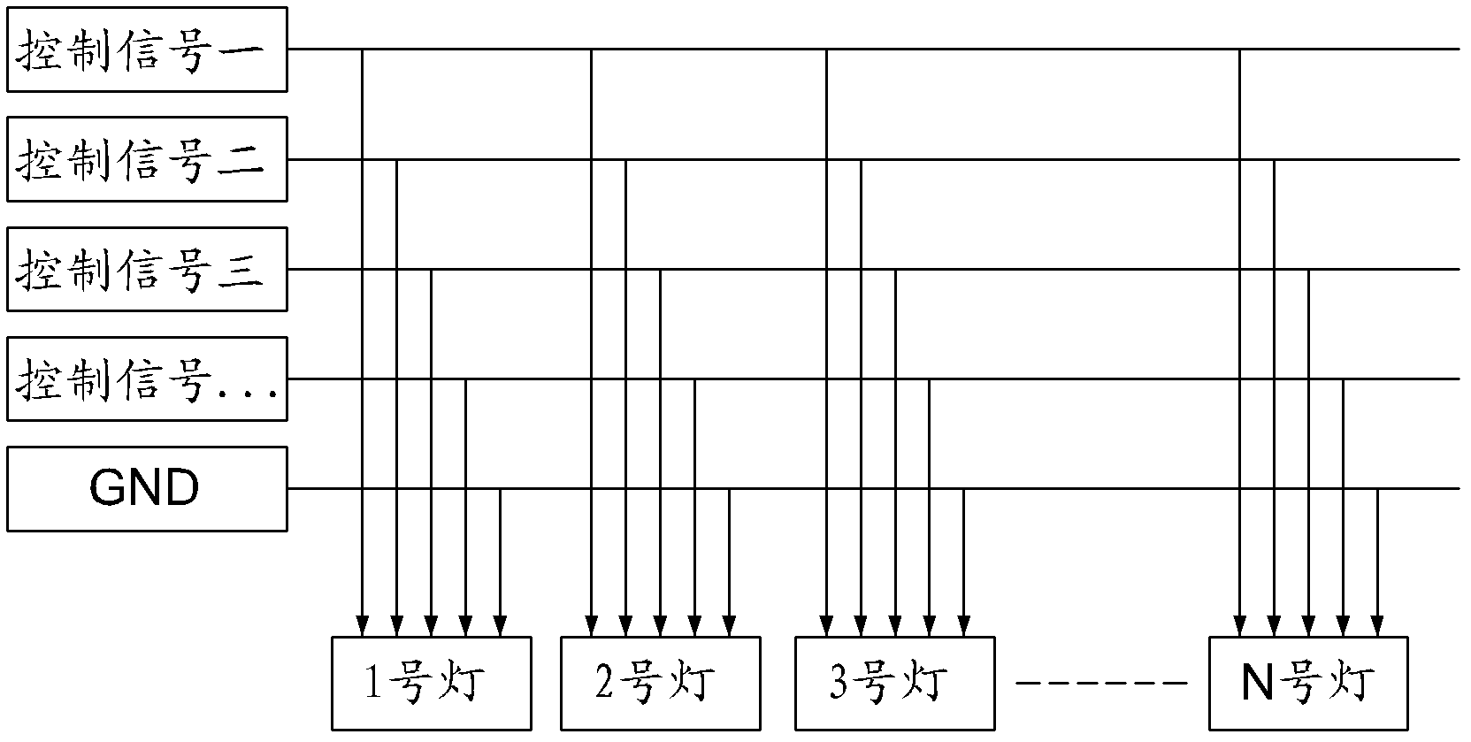 Splicing camera lamps using single lamp to synchronously control multiple lamps