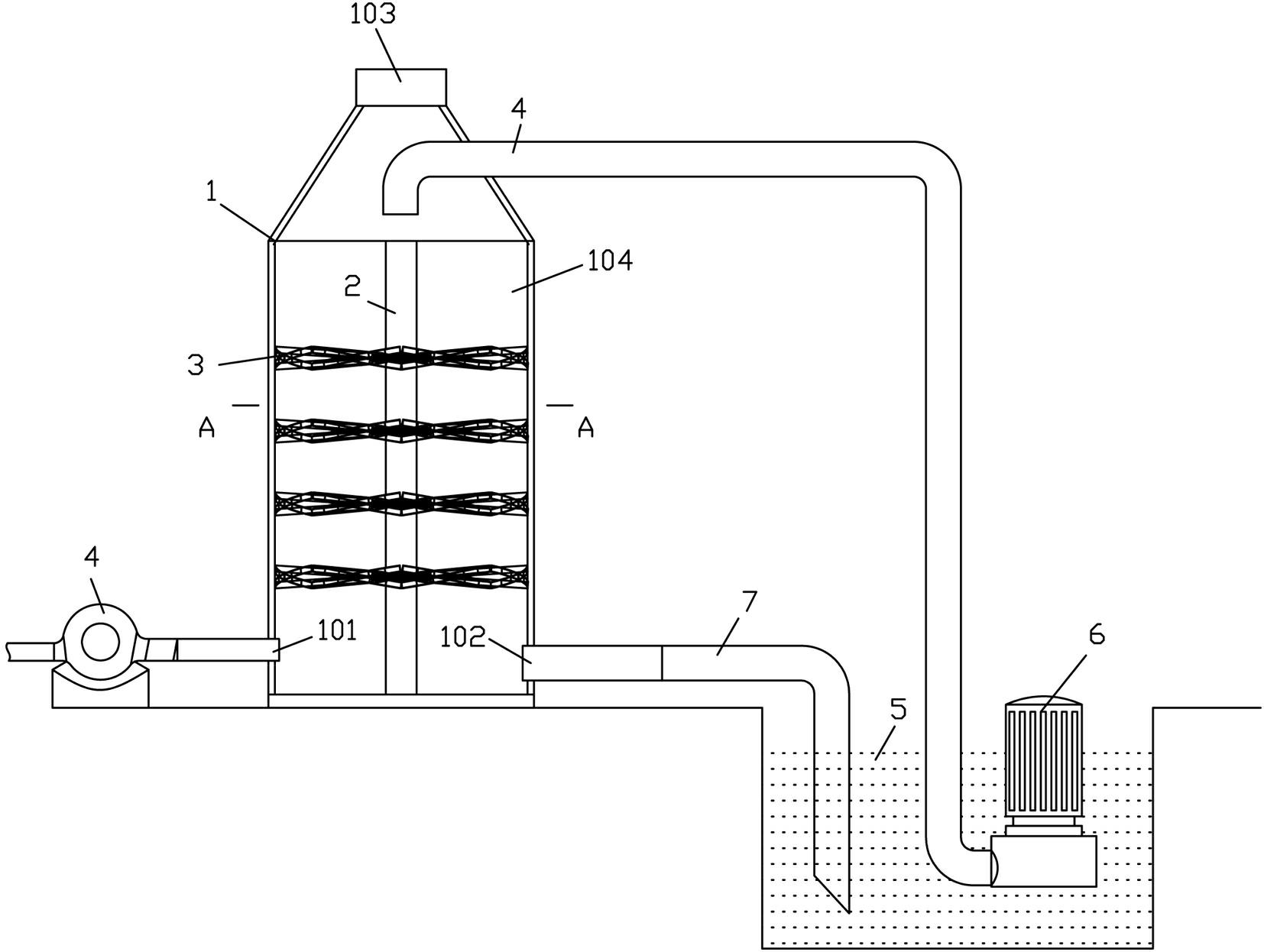 Deduster and method for treating haydite kiln tail gas therewith