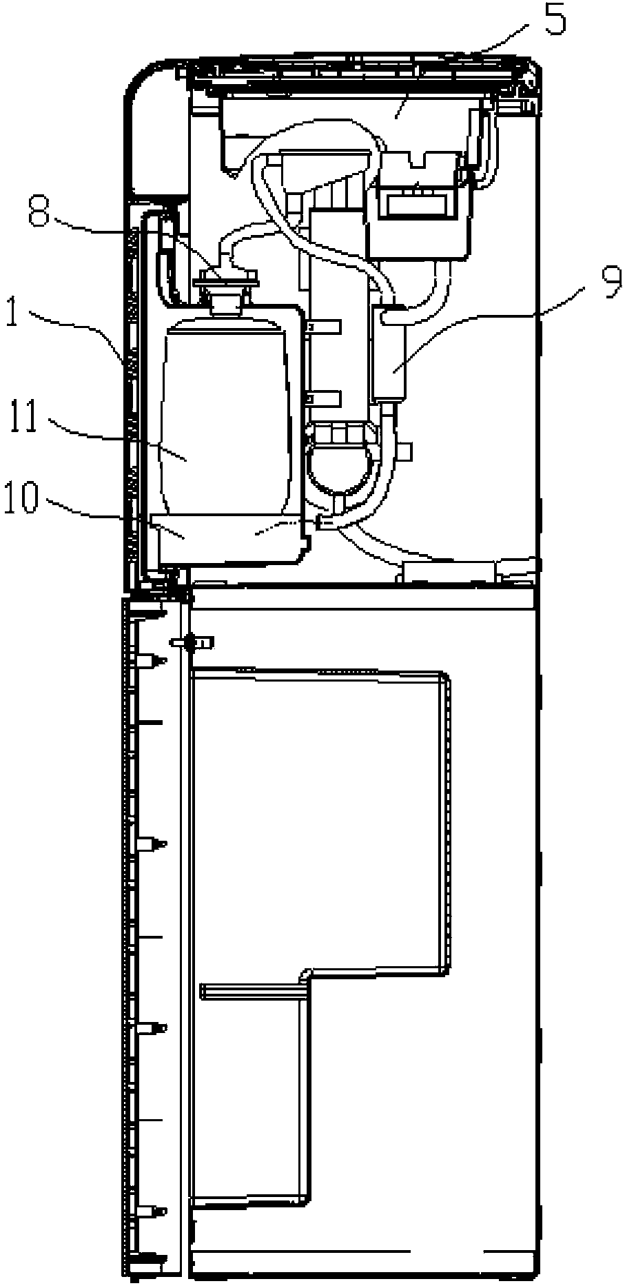 Water dispenser with purification device