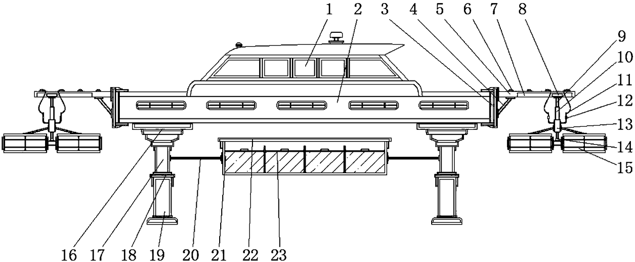 Platform type ship with turtle breeding function
