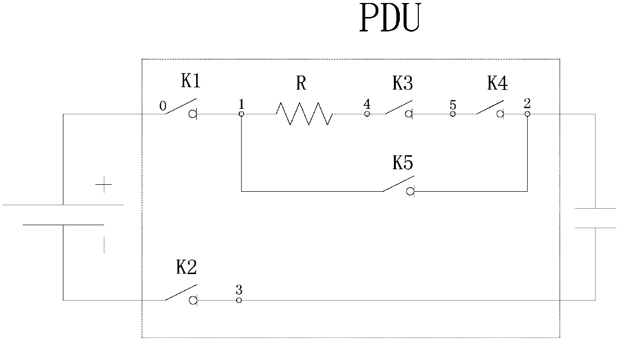 PDU relay adhesion detection circuit and method and automobile operation control method