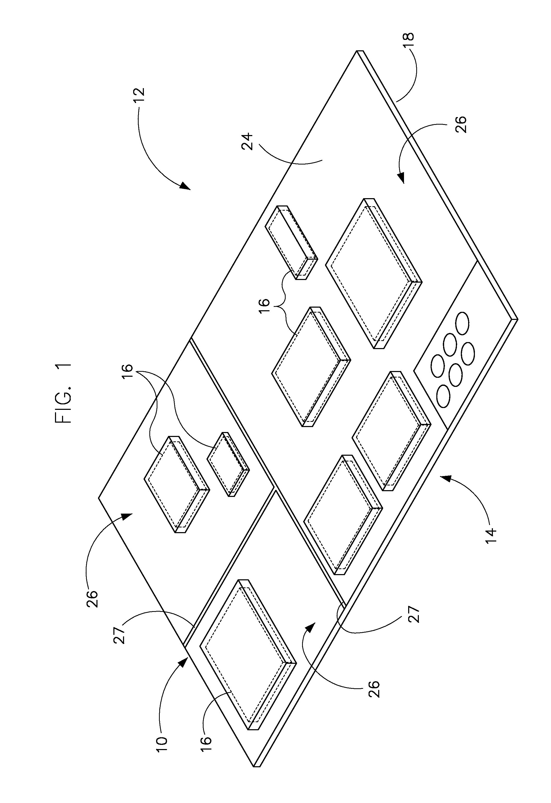 System and method of forming isolated conformal shielding areas