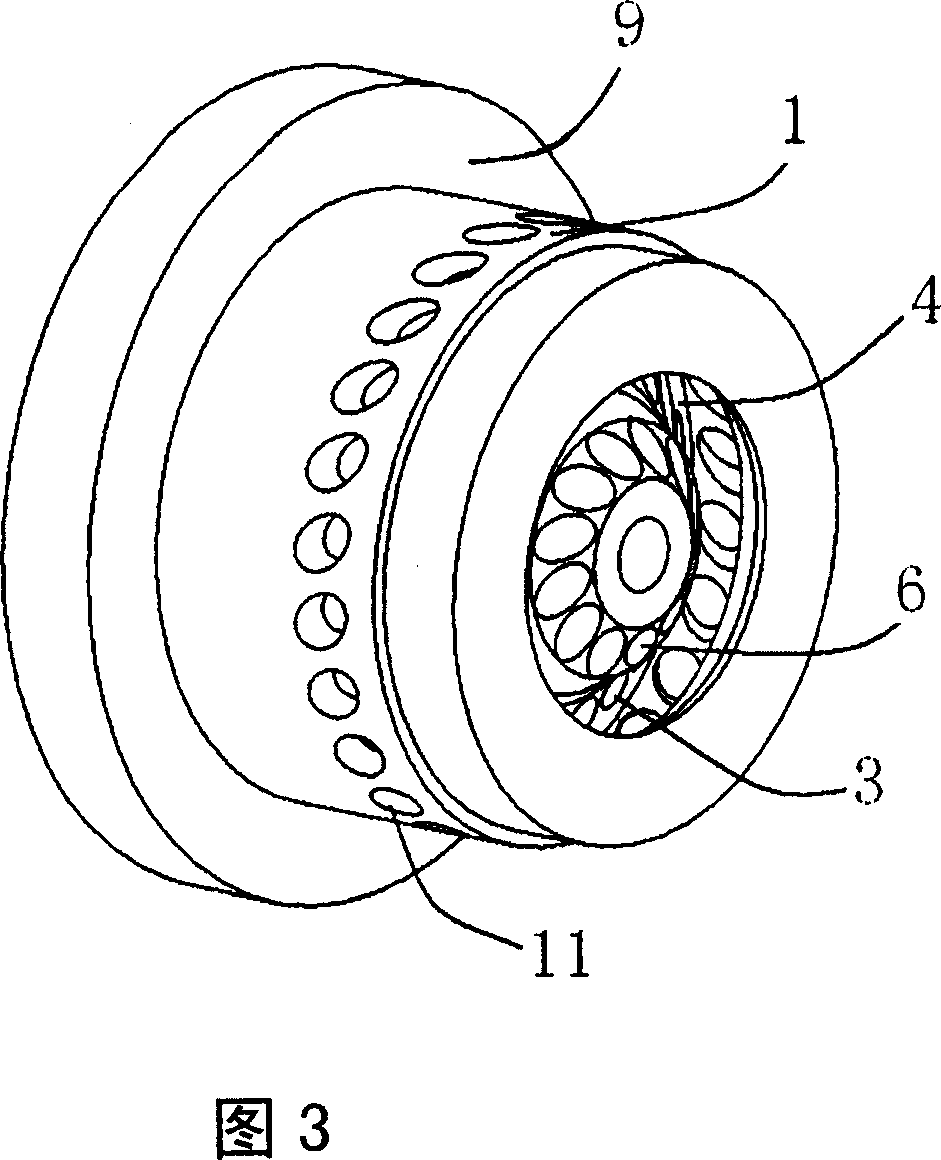 Nozzle structure of combustion chamber in low heat value of gas turbine, and combustion method