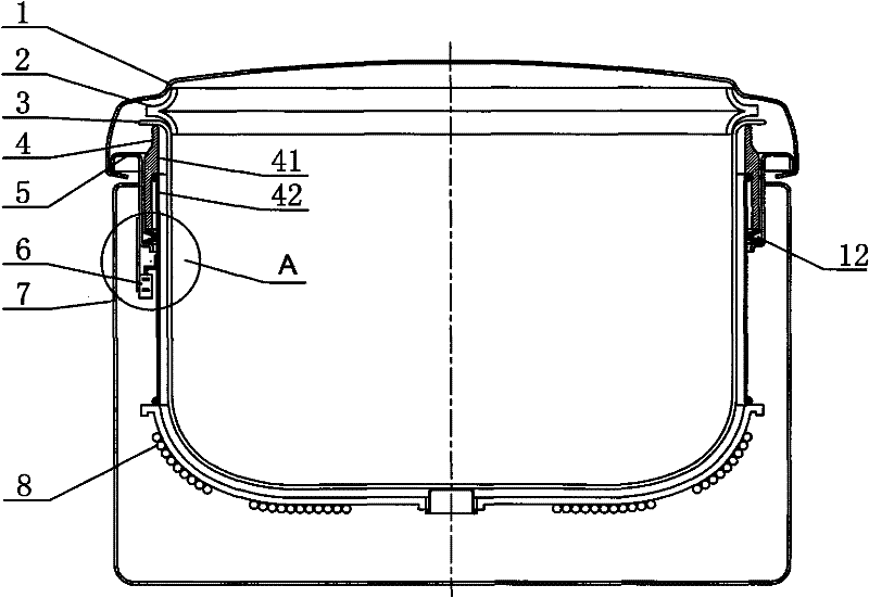 Electromagnetic heating pressure cooking device