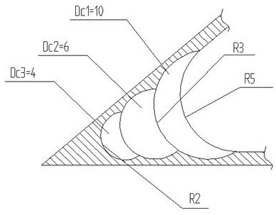 A method for improving the processing efficiency of titanium alloy cavity fillet