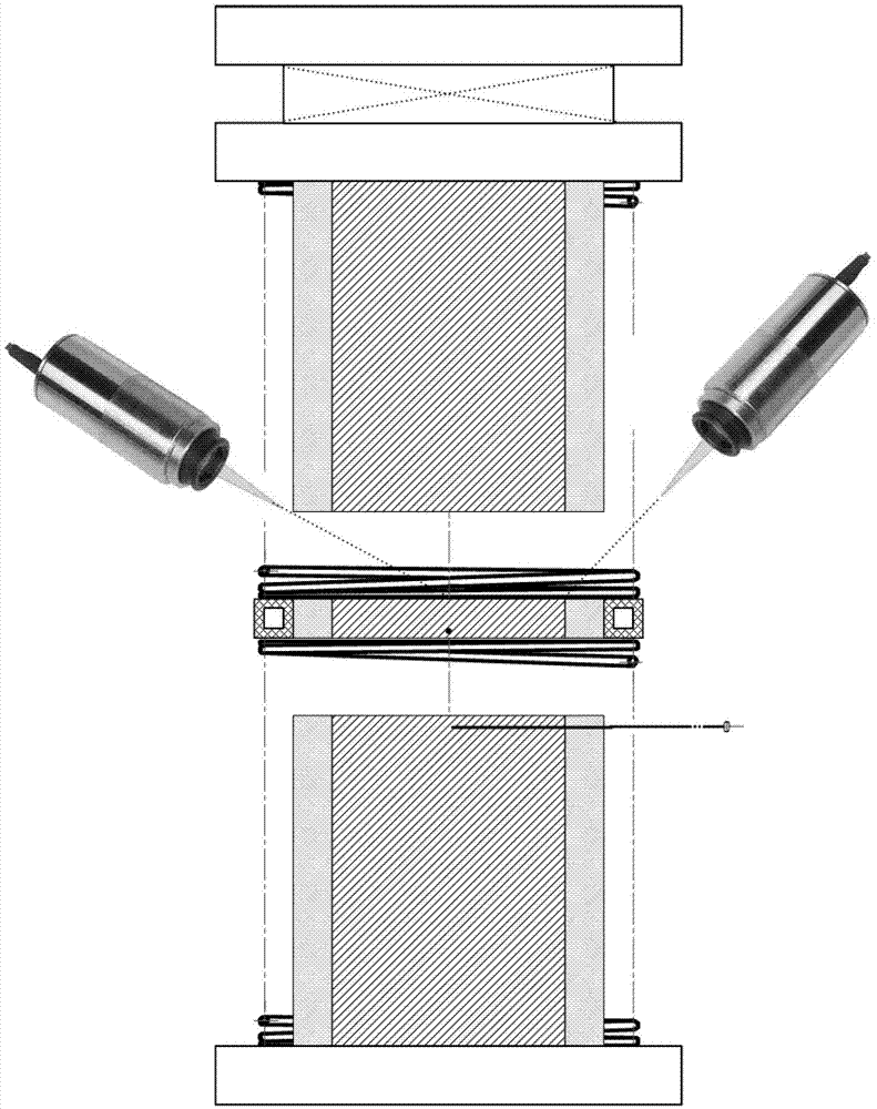 Device and method for measuring heat exchange coefficient of interface in hot stamp process