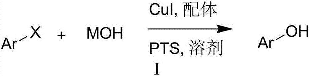 Hydroxylation method of halogenated aromatic compound