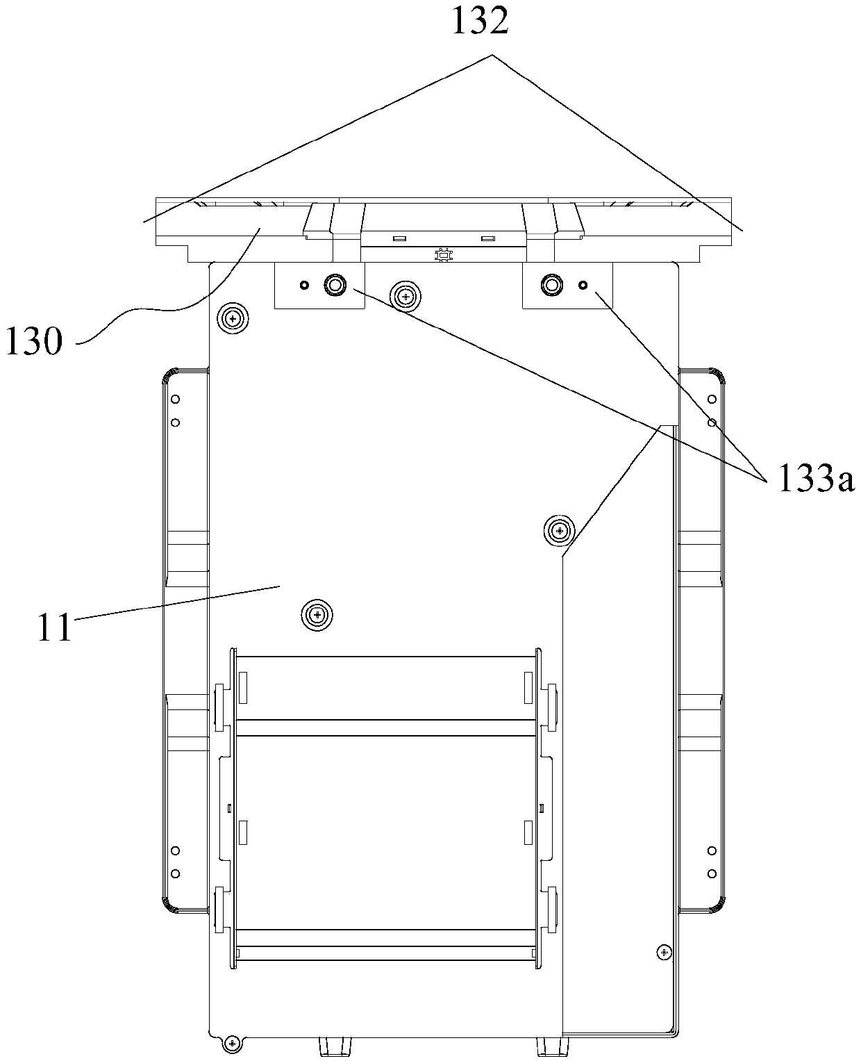Air discharging structure for fresh air device, fresh air device and air conditioner indoor unit