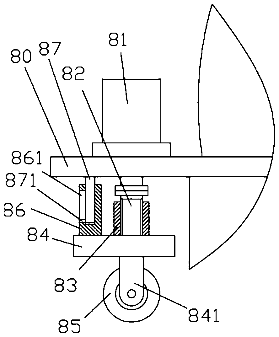 Dust discharge centrifugal ventilator with automatic adjusted tension