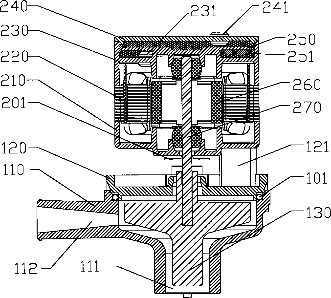 Brushless direct current motor for pump and manufacturing method thereof as well as pump equipped with same