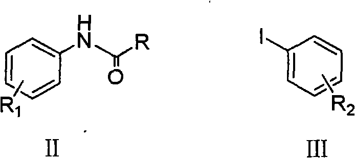 Method for synthesizing copper-catalyzed substituted diphenylamine