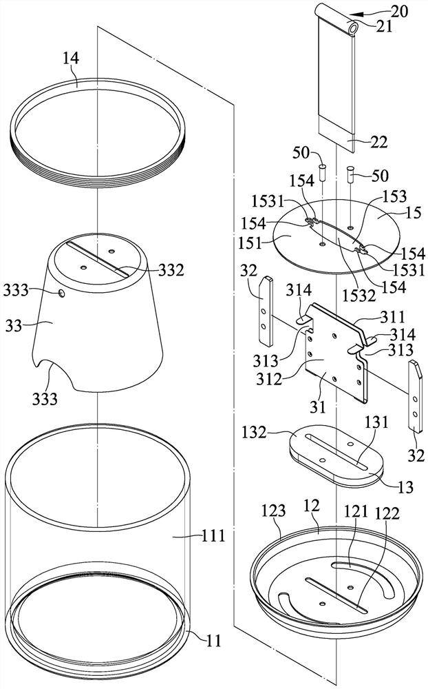 Combination structure of ornamental fire