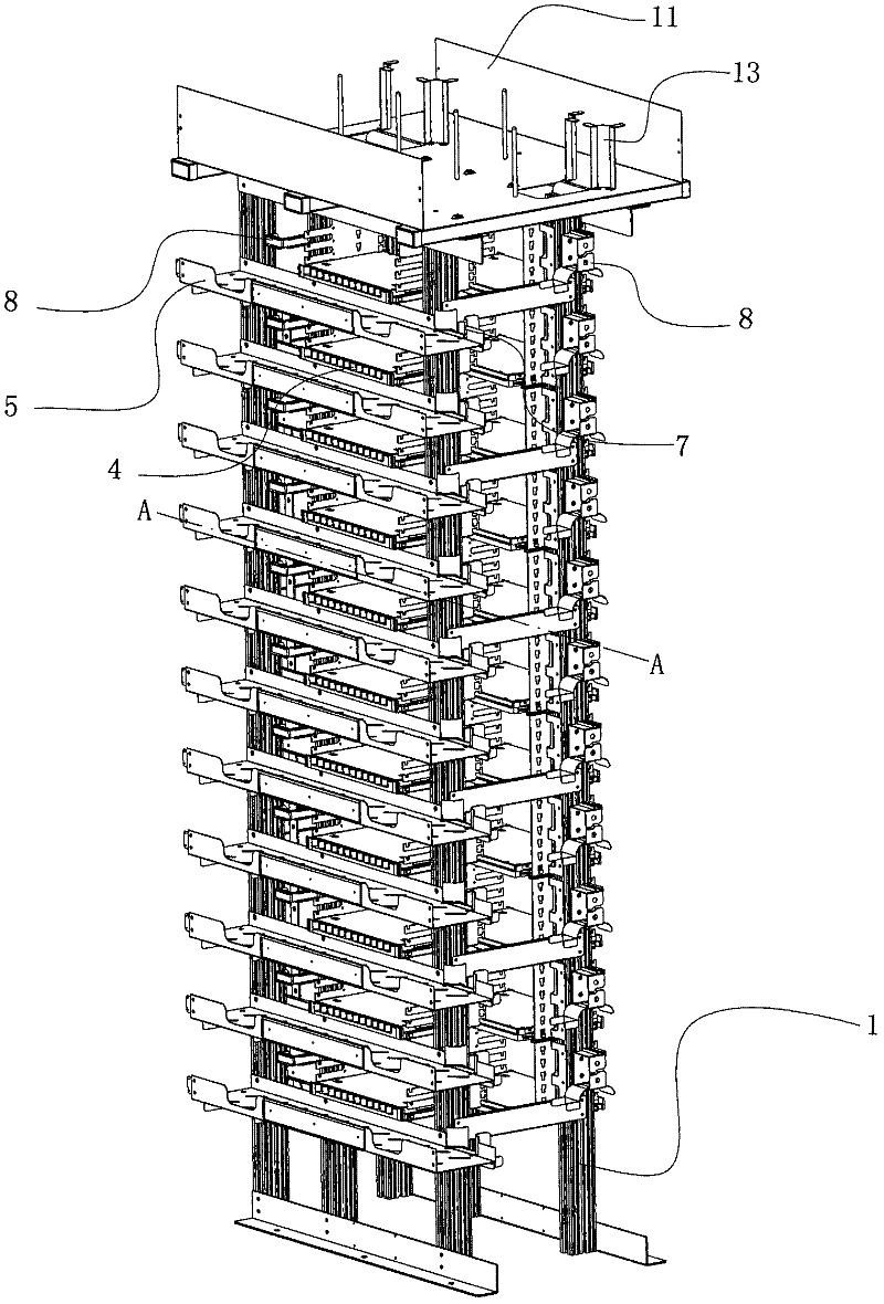 Fiber main distribution frame with functions of integrated butt fusion and distribution, optical branching and online test