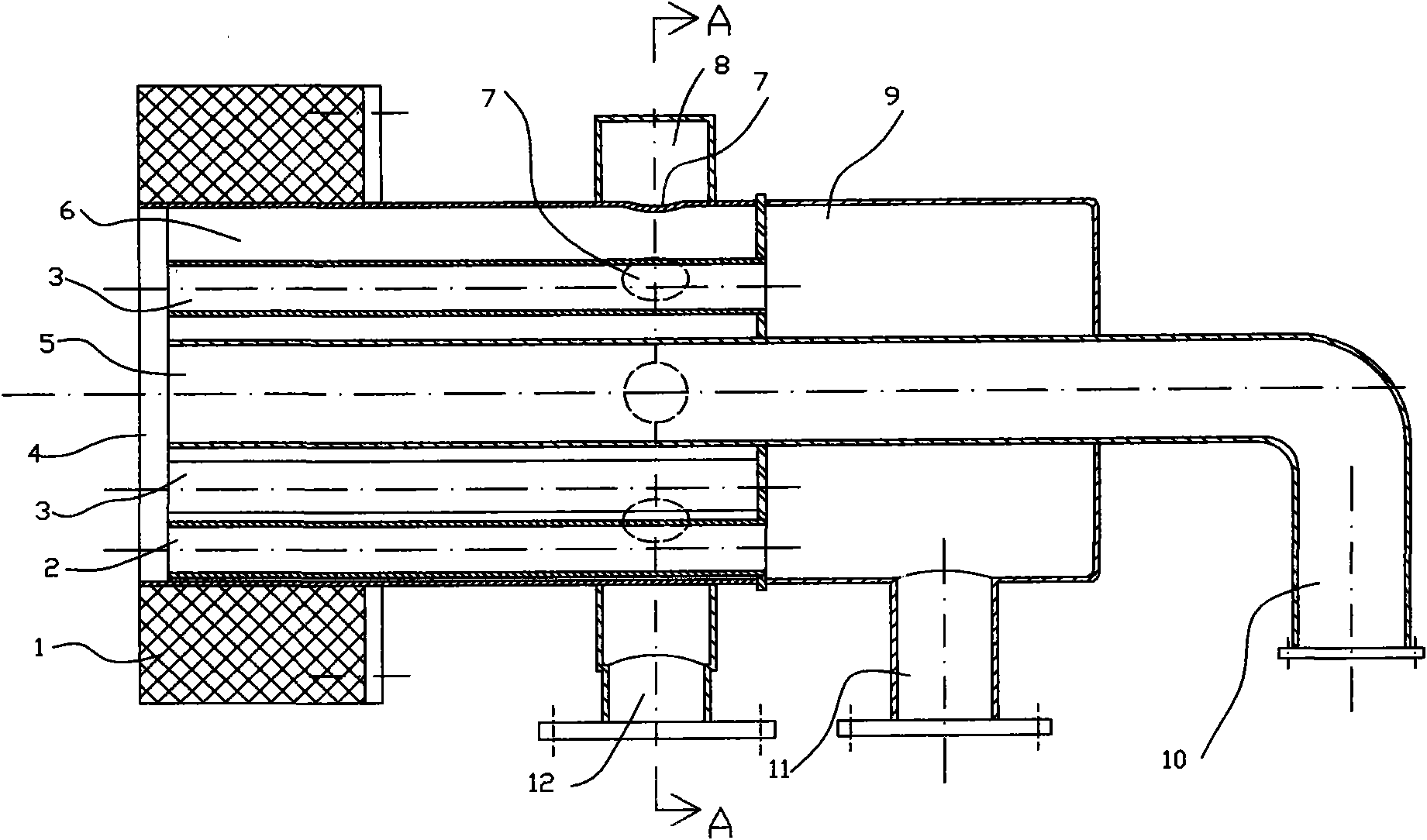 High-efficiency gas burning nozzle