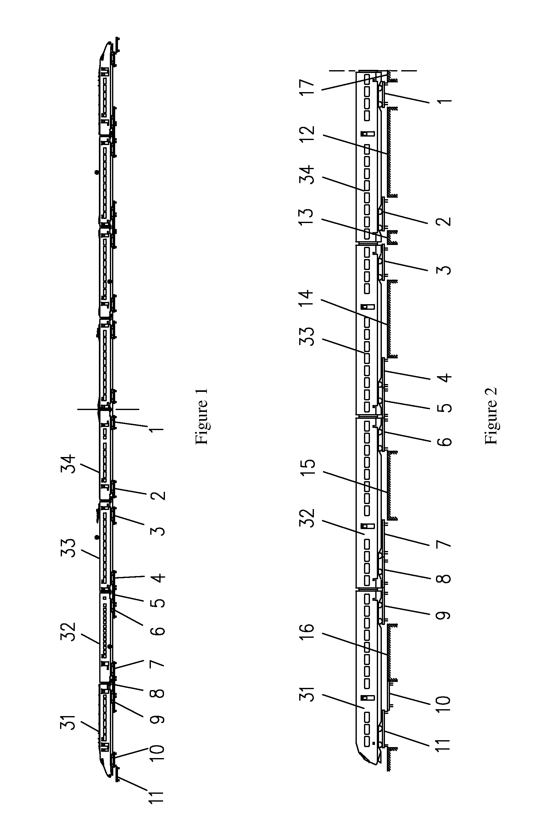 Under-floor lifting jack for high-speed electric multiple unit trainset