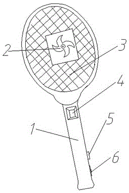 Electronic mosquito swatter with suction structure