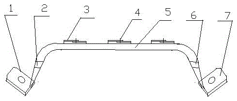 The structure of the automobile fuel tank strap