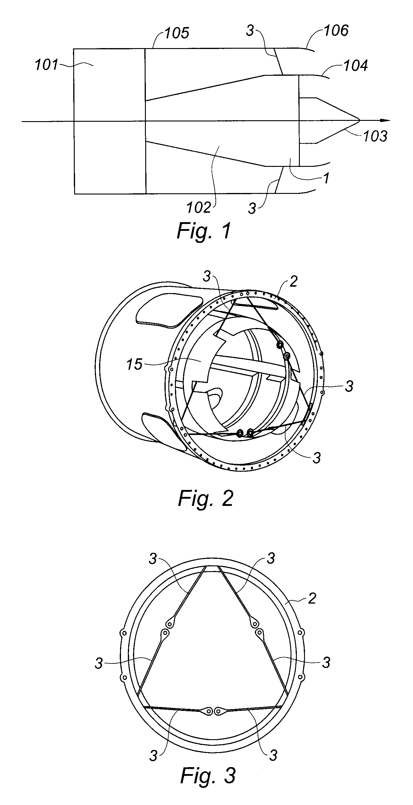 Turbojet engine fan duct suspension using connecting rods with elastomer bushing