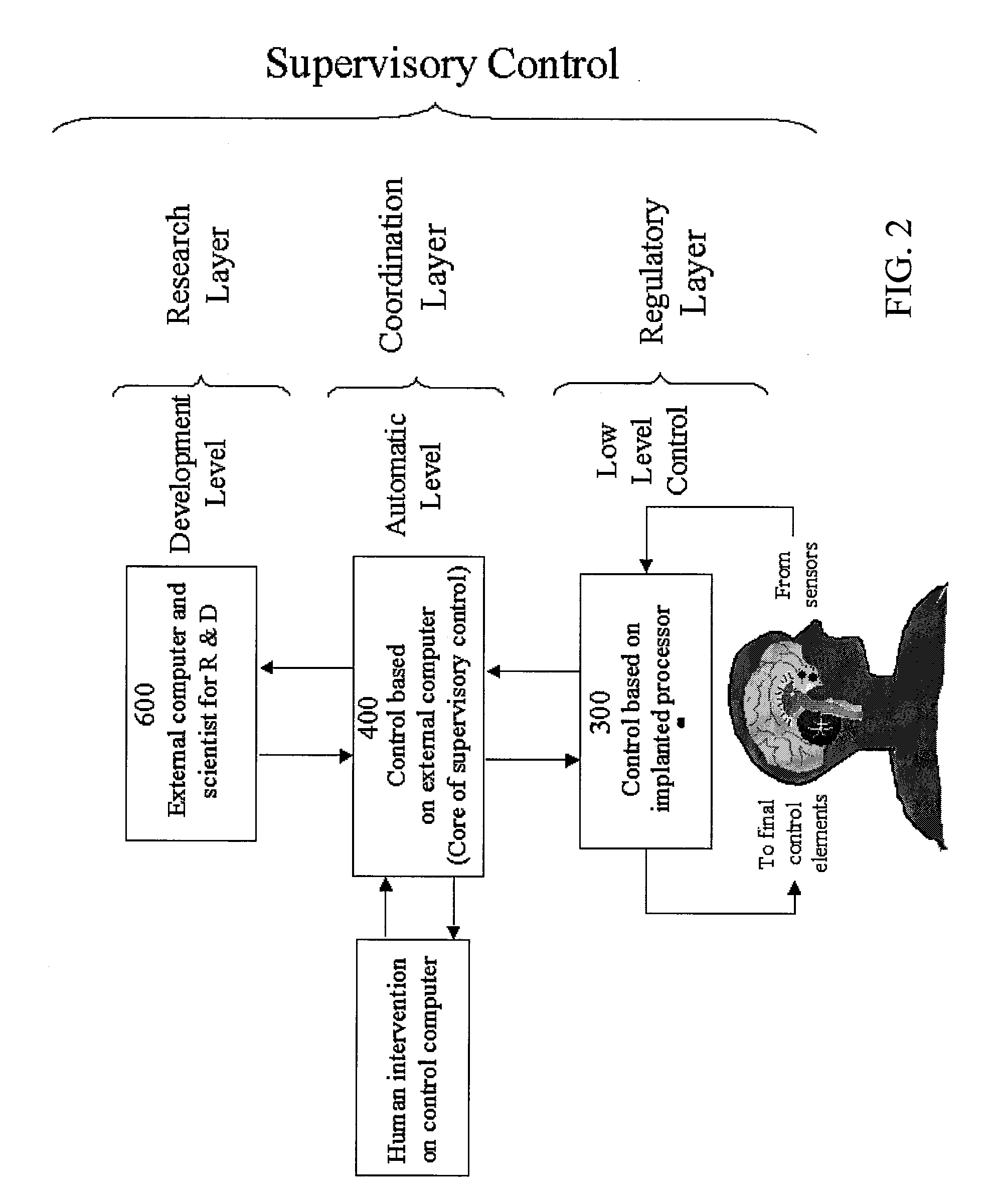 Adaptive Method and Apparatus for Forecasting and Controlling Neurological Disturbances under a multi-level control