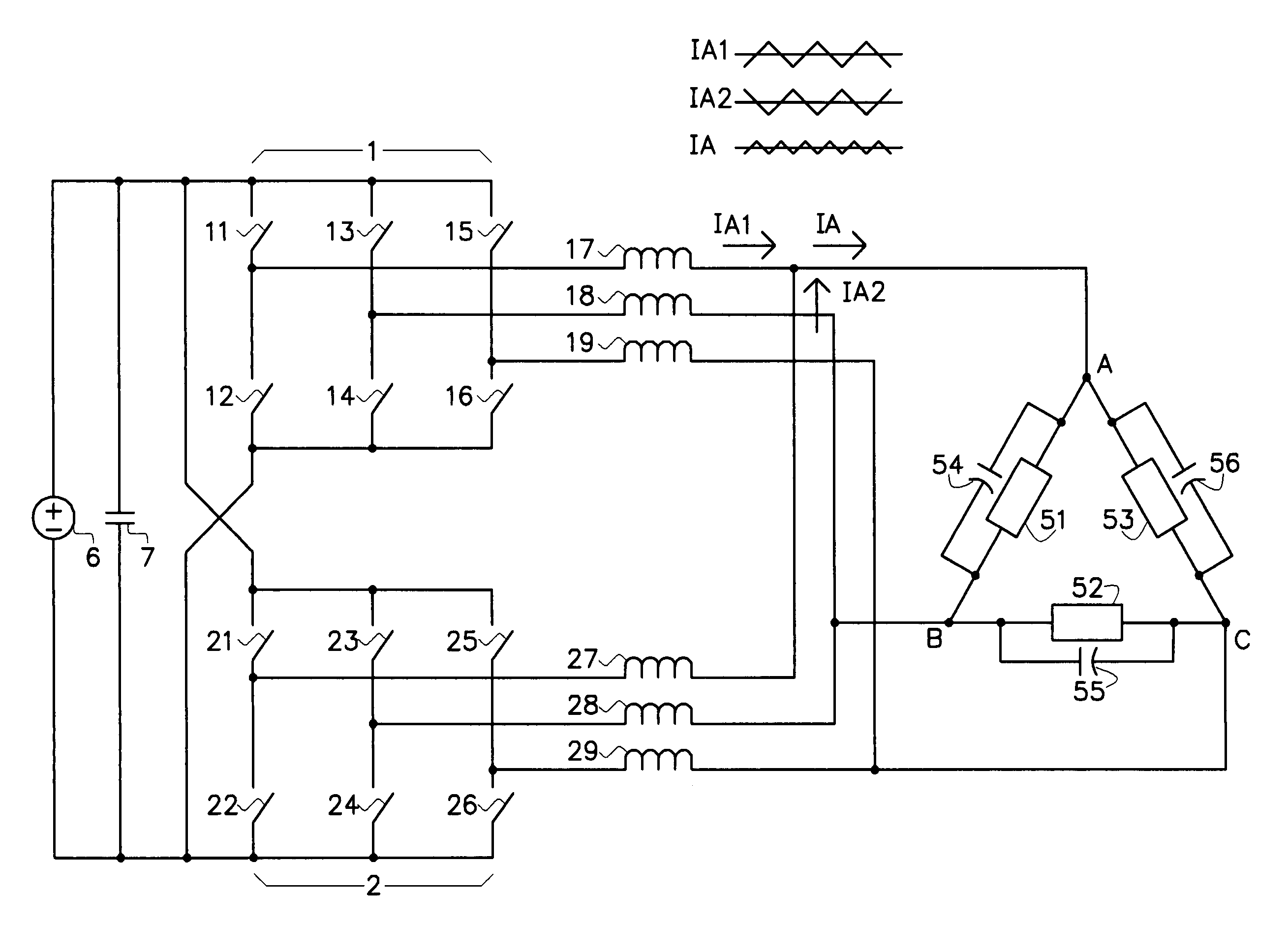 Power converter with ripple current cancellation using skewed switching techniques