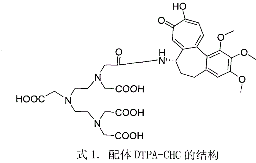 Technetium-99m-labelled colchicine complex, preparation method thereof and purpose thereof