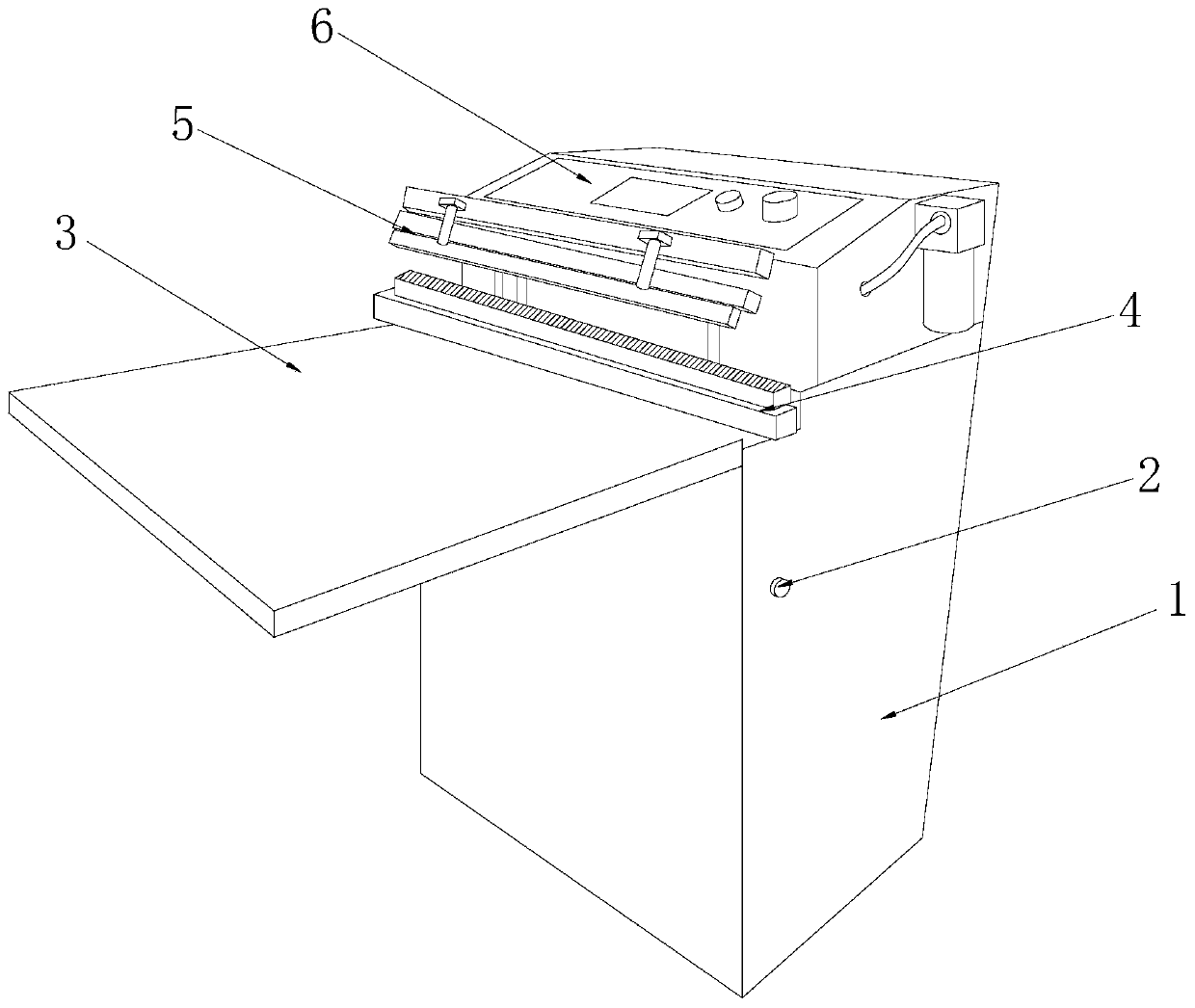 Packing equipment for food production capable of preventing breakage caused by overheated packing