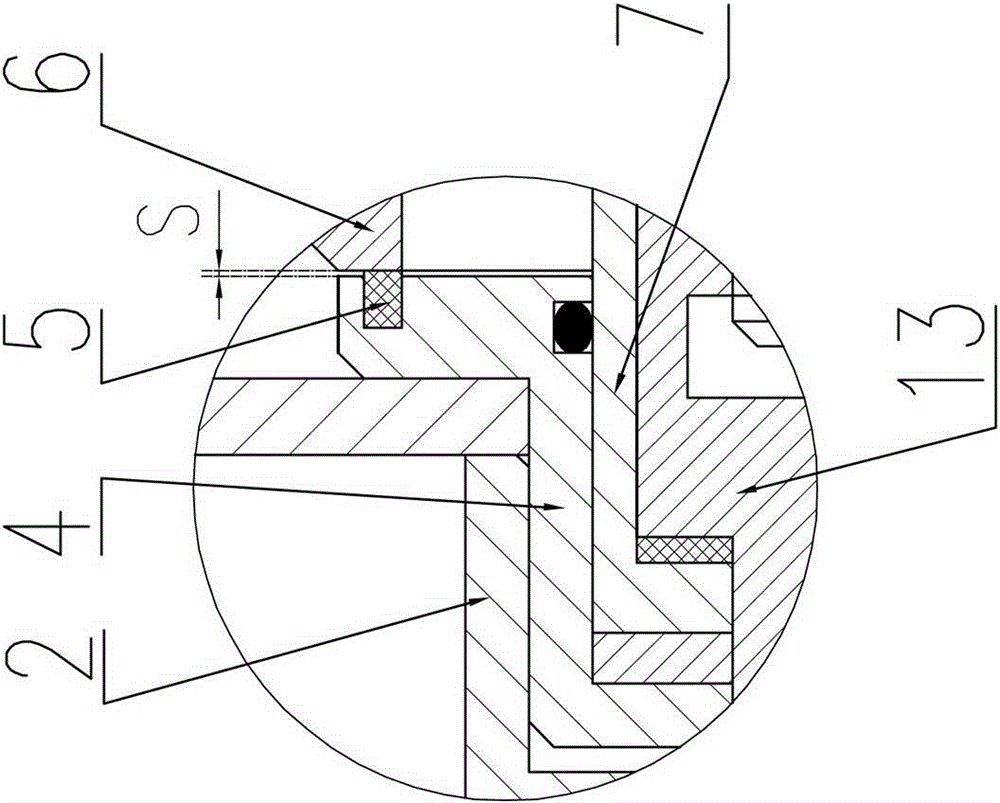 Granulation knife sealing structure of wet mixing granulator